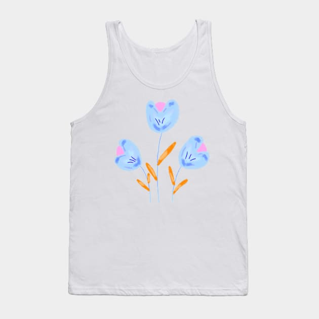 Purple orange flower art Tank Top by Artistic_st